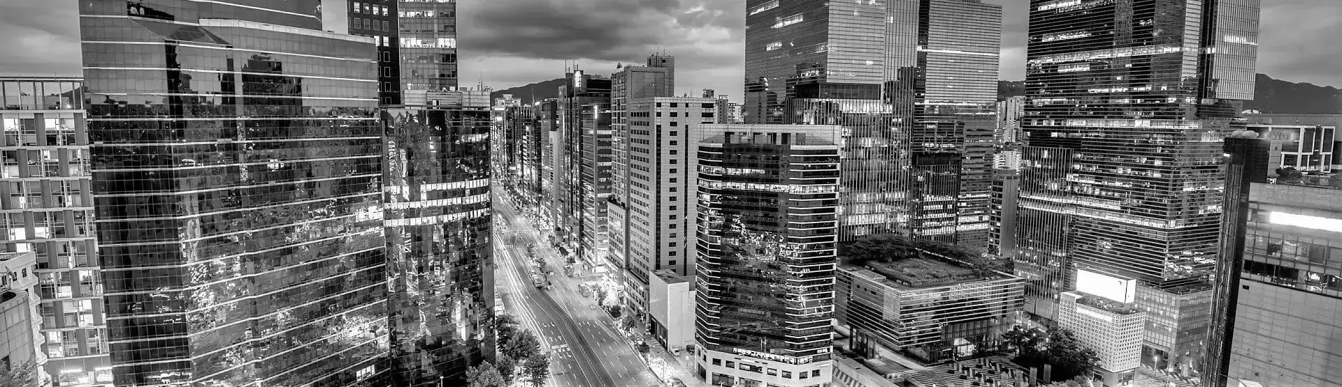 Seoul skyline in Gangnam